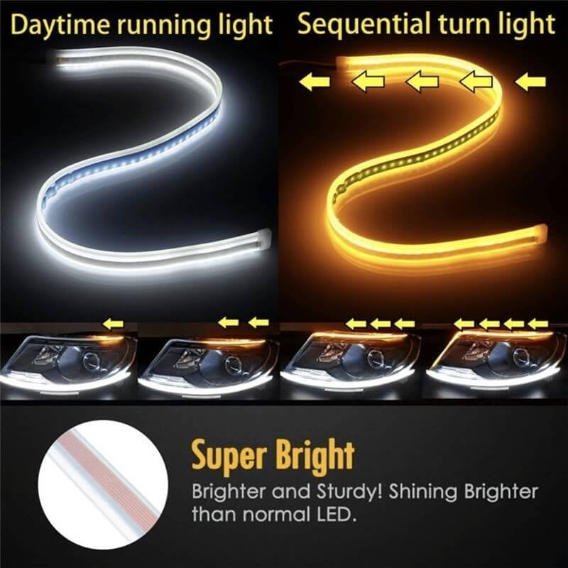 🥳2026 HOT SALE🥳💞50K+ SOLD! 🚗✨ 50% OFF! LED Flow Type Auto Signal Light – Dynamic flowing turn signals & ultra-bright daytime running lights. Waterproof, 12V, easy adhesive install – upgrade your ride in minutes! 🌈💨