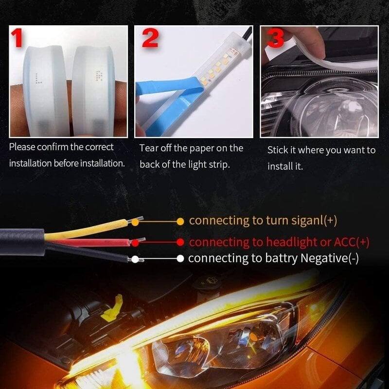 🥳2026 HOT SALE🥳💞50K+ SOLD! 🚗✨ 50% OFF! LED Flow Type Auto Signal Light – Dynamic flowing turn signals & ultra-bright daytime running lights. Waterproof, 12V, easy adhesive install – upgrade your ride in minutes! 🌈💨