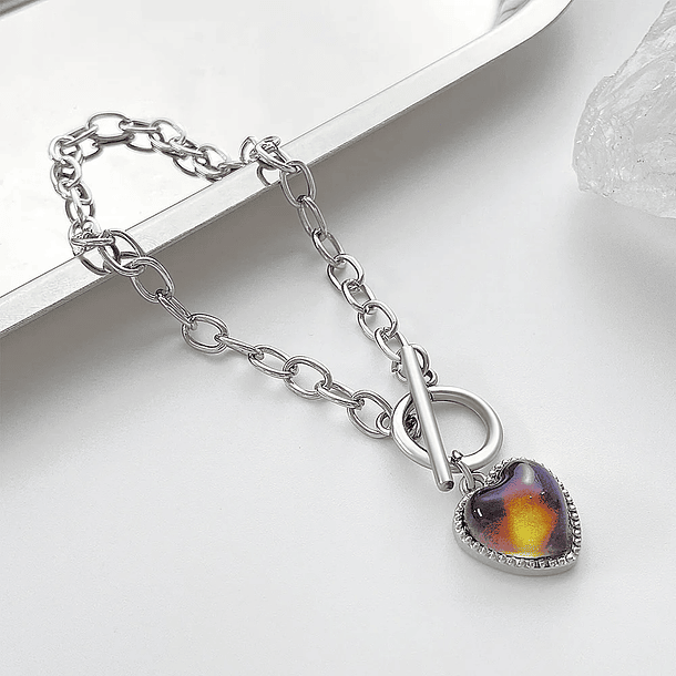 🥳2026 HOT SALE🥳💞50K+ SOLD! 💖🌈 50% OFF! Colour-Changing Heart Jewellery – temperature-responsive copper pendant, 2-piece sets (bracelets/necklaces). A unique gift! 🎁✨