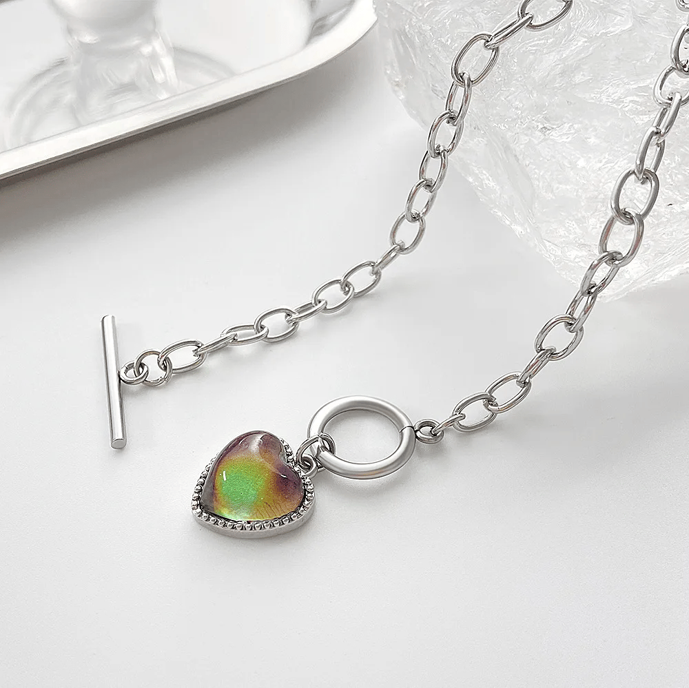 🥳2026 HOT SALE🥳💞50K+ SOLD! 💖🌈 50% OFF! Colour-Changing Heart Jewellery – temperature-responsive copper pendant, 2-piece sets (bracelets/necklaces). A unique gift! 🎁✨