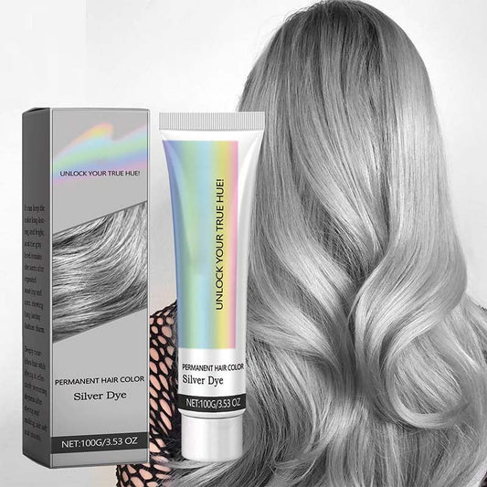 🥳2026 HOT SALE🥳💞50K+ SOLD!🌱⛲50% OFF! 2-in-1 Silver Hair Dye – Ammonia‑free, enriched with aloe & citrus. Gentle on scalp, natural silver shine. Safe & beautiful! 💆‍♀️✨