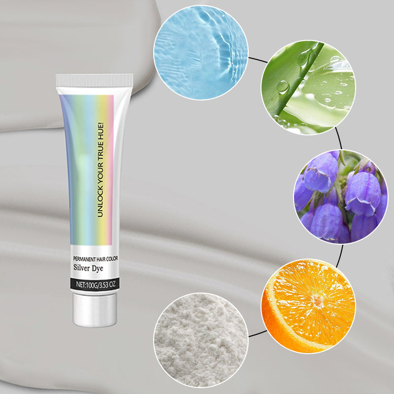 🥳2026 HOT SALE🥳💞50K+ SOLD!🌱🩶 50% OFF! 2-in-1 Silver Hair Dye – Ammonia‑free, enriched with aloe & citrus. Gentle on scalp, natural silver shine. Safe & beautiful! 💆‍♀️✨