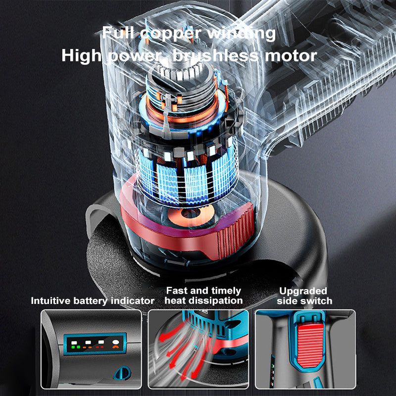 🥳2026 HOT SALE🥳💞50K+ SOLD!🛠️💨 50% OFF! Compact Brushless Grinder – Low vibration, quiet operation. Ideal for seniors who love DIY. Cuts, grinds & polishes with ease. 🧰✅