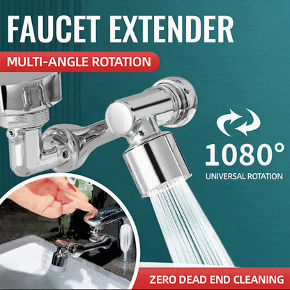 🥳2026 HOT SALE🥳💞50K+ SOLD!🚰🔄 50% OFF! Multifunctional Splash‑Proof Faucet Extender – 1080° rotation, dual modes (bubble/shower). Anti‑splash, perfect for kids & seniors. 💧✨