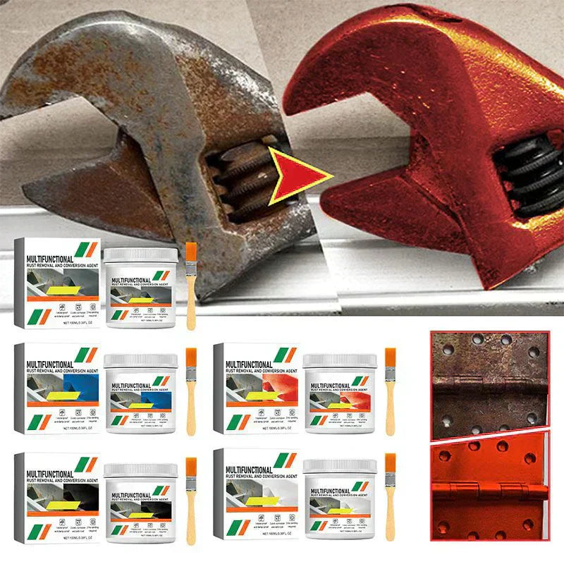 🥳2026 HOT SALE🥳💞50K+ SOLD!👴⚙️ 50% OFF! Multifunctional Rust Converter – Brush it on, rust is gone. Primer-ready finish. Perfect for cars, fences & outdoor furniture. 🌧️🔩