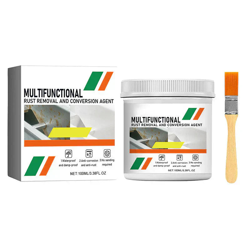 🥳2026 HOT SALE🥳💞50K+ SOLD!👴⚙️ 50% OFF! Multifunctional Rust Converter – Brush it on, rust is gone. Primer-ready finish. Perfect for cars, fences & outdoor furniture. 🌧️🔩