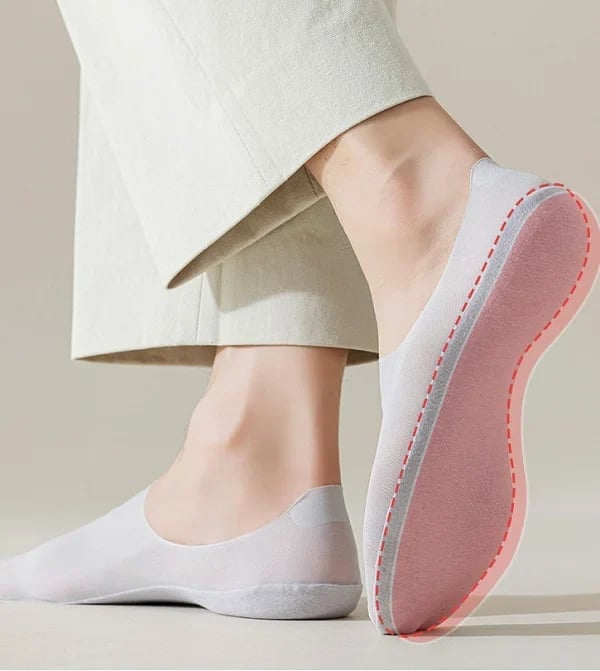 🥳2026 HOT SALE🥳💞50K+ SOLD!💥🧦💨 50% OFF! No-Show Socks – Non-slip silicone heel, stays put. Breathable & moisture-wicking. Perfect for trainers & casual shoes. Keep feet cool all day. ✅🌞