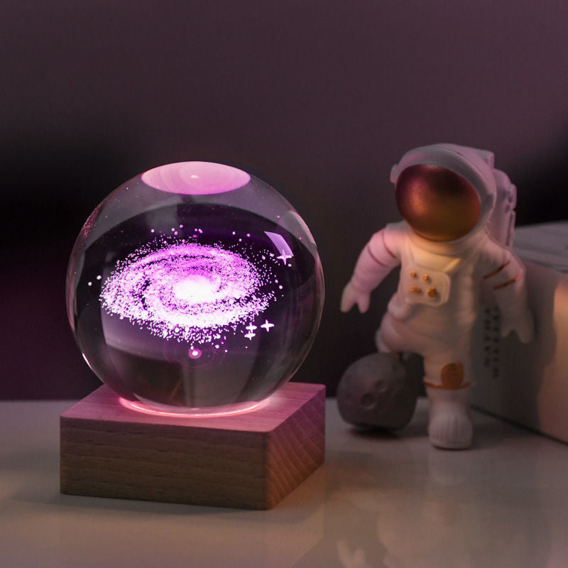 🥳2026 HOT SALE🥳💞50K+ SOLD!💫🌌 Bring the Galaxy into Your Room. 3D Crystal Ball Night Light – 50% OFF! ✨🌙