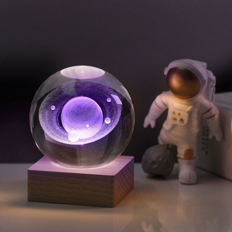 🥳2026 HOT SALE🥳💞50K+ SOLD!💫🌌 Bring the Galaxy into Your Room. 3D Crystal Ball Night Light – 50% OFF! ✨🌙