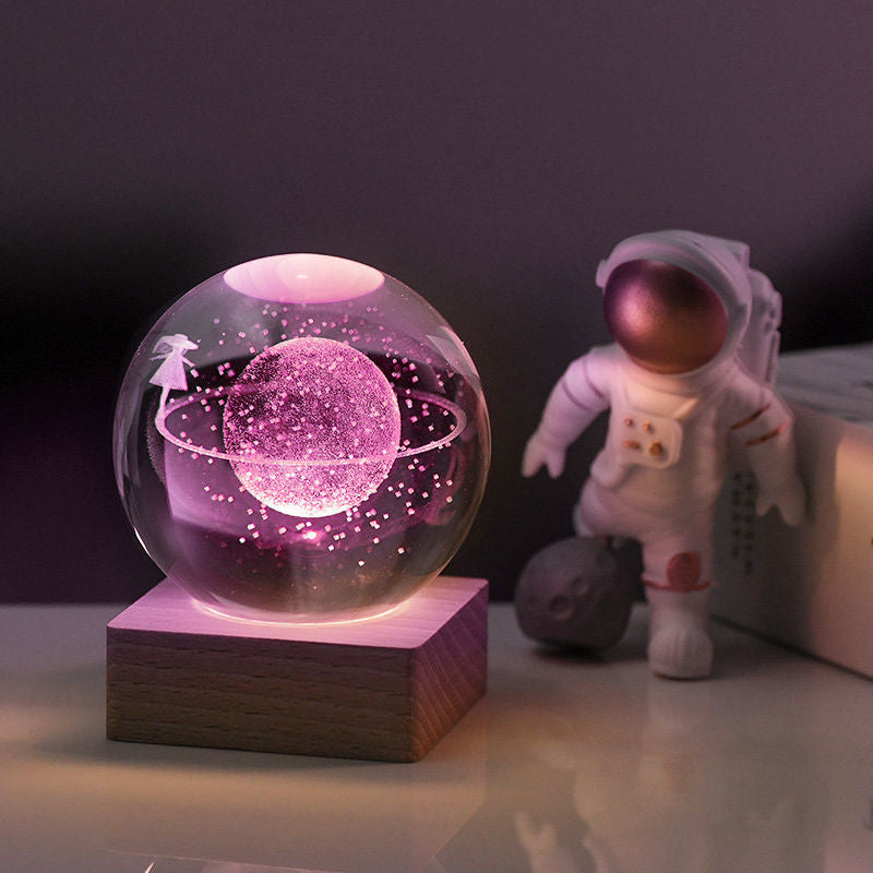 🥳2026 HOT SALE🥳💞50K+ SOLD!💫🌌 Bring the Galaxy into Your Room. 3D Crystal Ball Night Light – 50% OFF! ✨🌙