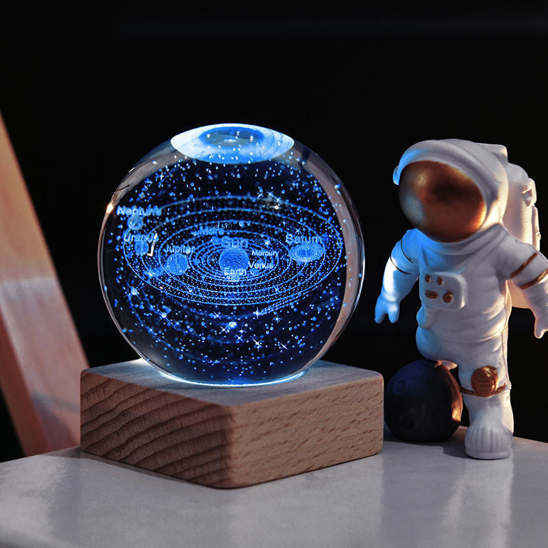 🥳2026 HOT SALE🥳💞50K+ SOLD!💫🌌 Bring the Galaxy into Your Room. 3D Crystal Ball Night Light – 50% OFF! ✨🌙