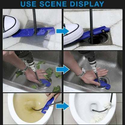 🌀🔧 Tackles Deep, Twisted Clogs! Flexible Drain Snake Spring Half Price🛠️💎