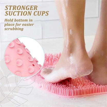 🥳2026 HOT SALE🥳💞50K+ SOLD! 🛁🦶 50% OFF! Shower Foot & Back Scrubber Massage Pad – 500+ soft rubber bristles, strong suction cup bottom. Cleans & massages feet, back & hard-to-reach areas – a shower essential! 🧼✨