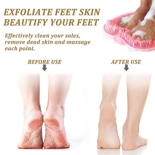🥳2026 HOT SALE🥳💞50K+ SOLD! 🛁🦶 50% OFF! Shower Foot & Back Scrubber Massage Pad – 500+ soft rubber bristles, strong suction cup bottom. Cleans & massages feet, back & hard-to-reach areas – a shower essential! 🧼✨