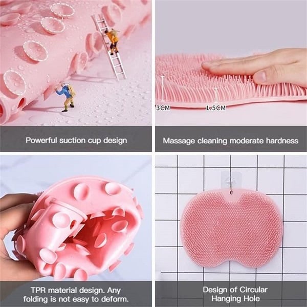 🥳2026 HOT SALE🥳💞50K+ SOLD! 🛁🦶 50% OFF! Shower Foot & Back Scrubber Massage Pad – 500+ soft rubber bristles, strong suction cup bottom. Cleans & massages feet, back & hard-to-reach areas – a shower essential! 🧼✨