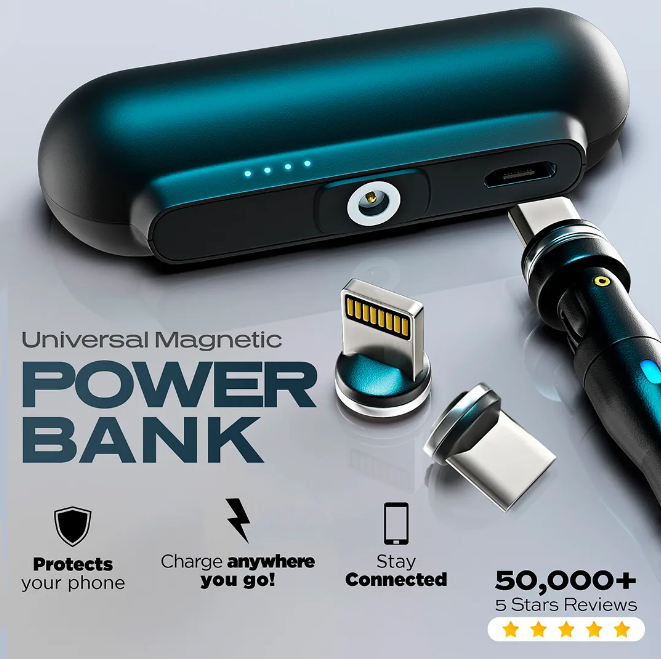 ⚡3-IN-1 |Universal Magnetic Power Bank