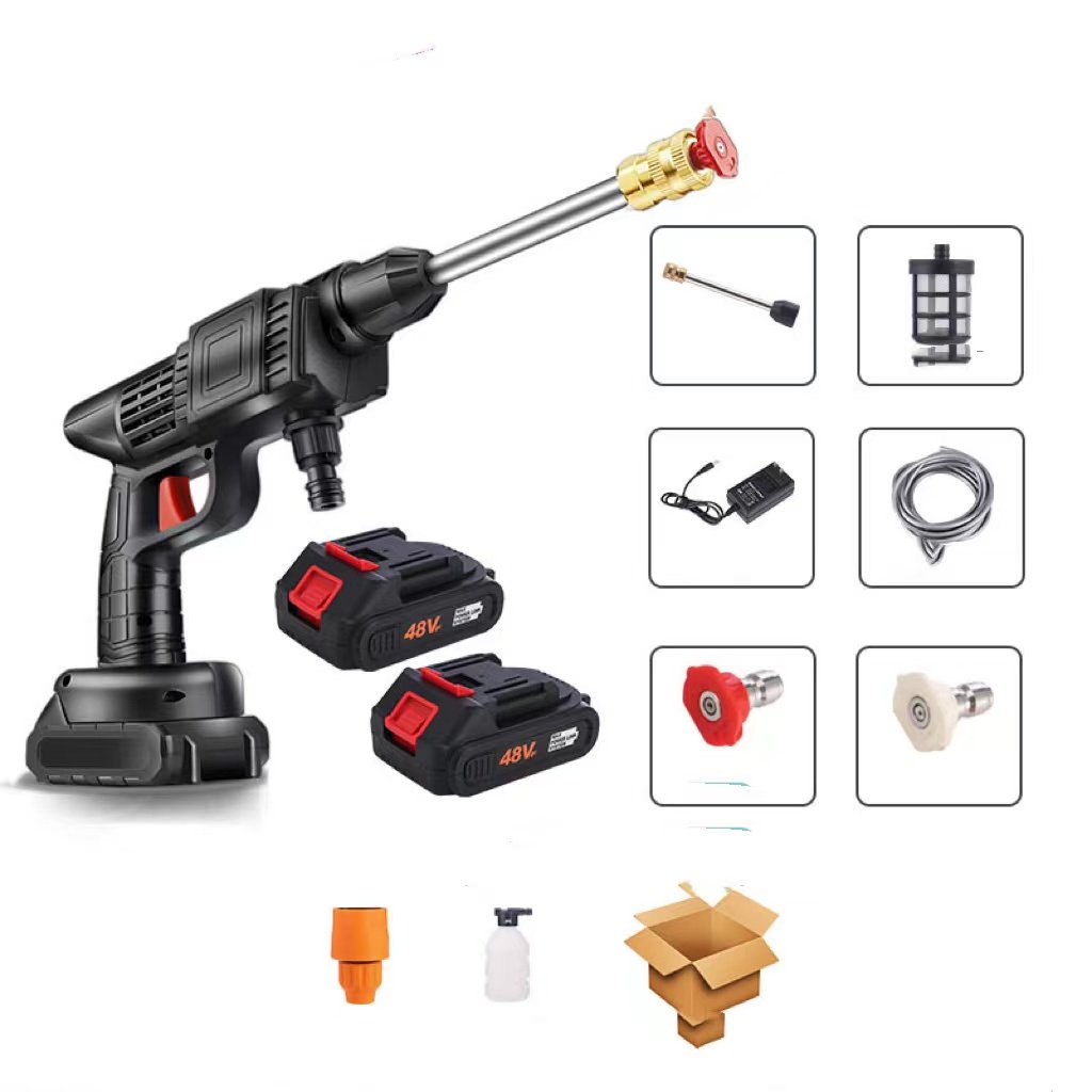 🥳2026 HOT SALE🥳💞50K+ SOLD!🚗💨 50% OFF! Cordless Car Wash Spray Gun – 22bar pressure, 2 nozzles, self‑priming. No cords, no tap needed. Clean anywhere! 🔋✨