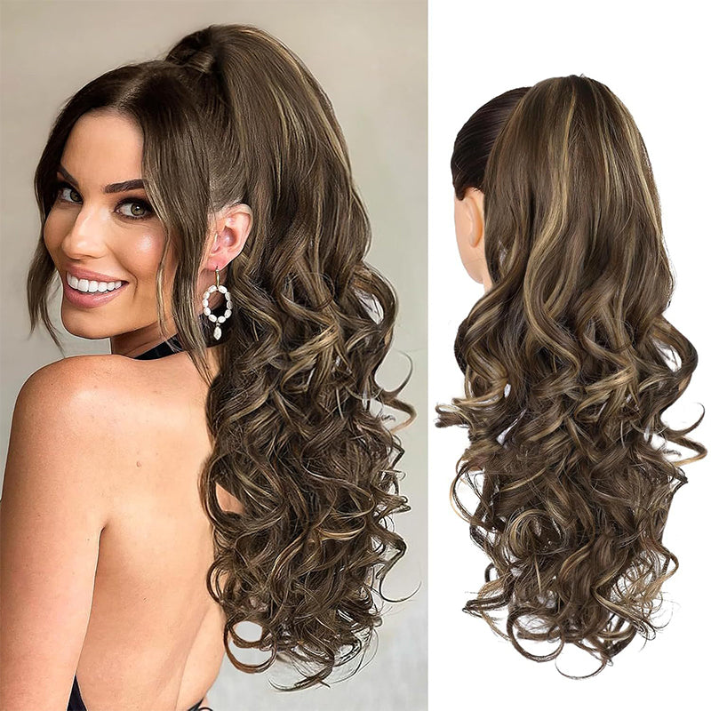 🥳2026 HOT SALE🥳💞50K+ SOLD!💜✨ 50% OFF! Clip-on Wavy Ponytail Extension – Natural big waves, tangle‑free & heat‑resistant. Instant volume in seconds! 🦚🎀