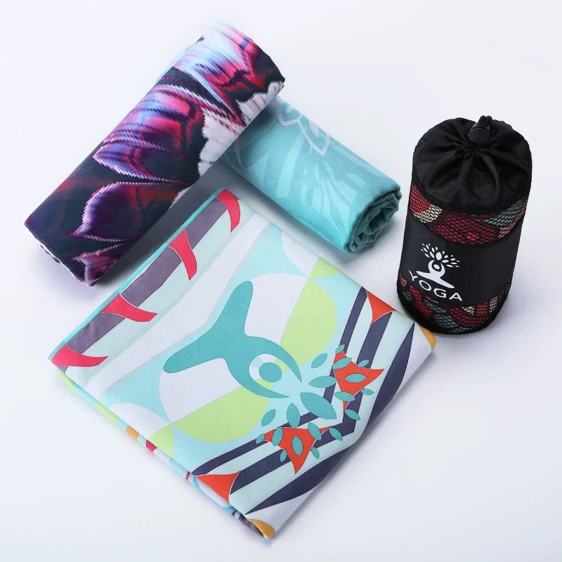 Stylish Printed Non-Slip Yoga Towel