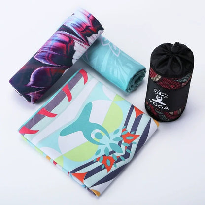 Stylish Printed Non-Slip Yoga Towel