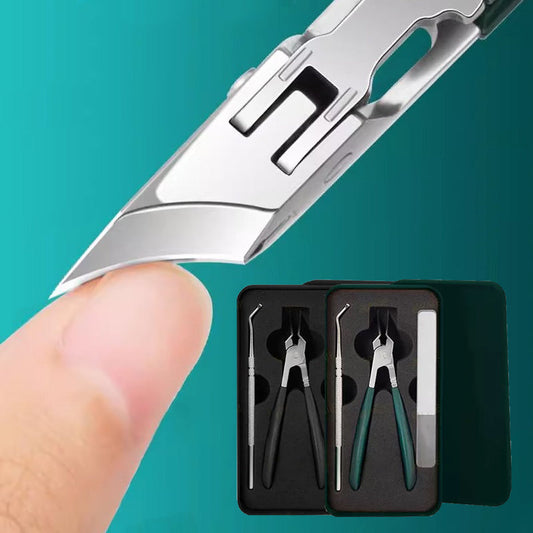 🥳2026 HOT SALE🥳💞50K+ SOLD!💥Anti-Splash 25° Slant Edge Nail Clipper 3-Piece Set