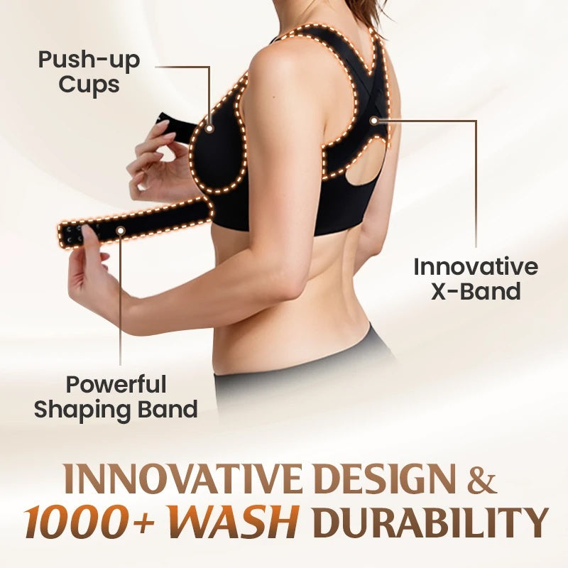 🥳2026 HOT SALE🥳💞50K+ SOLD!💕🦋50%OFF! Wireless Posture Bra – Front closure, easy on/off. Crisscross back gently straightens posture. Double U-lift for natural fullness. Wide wings smooth side bulges. All-day cloud-soft comfort. 👙✨