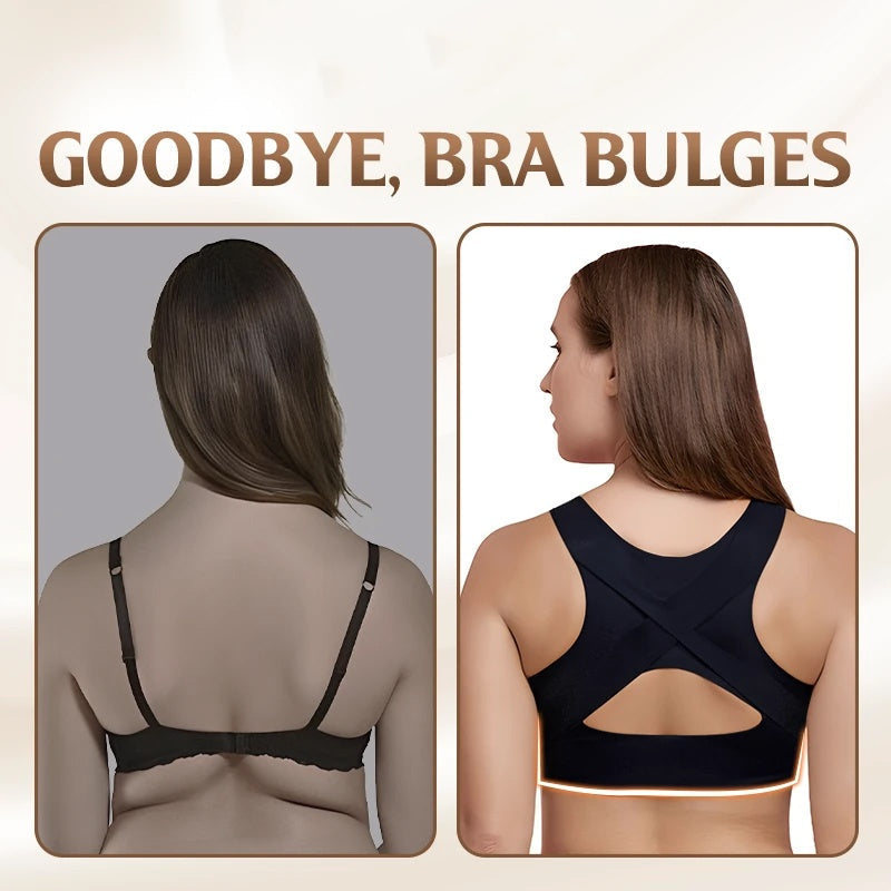 🥳2026 HOT SALE🥳💞50K+ SOLD!💕🦋50%OFF! Wireless Posture Bra – Front closure, easy on/off. Crisscross back gently straightens posture. Double U-lift for natural fullness. Wide wings smooth side bulges. All-day cloud-soft comfort. 👙✨