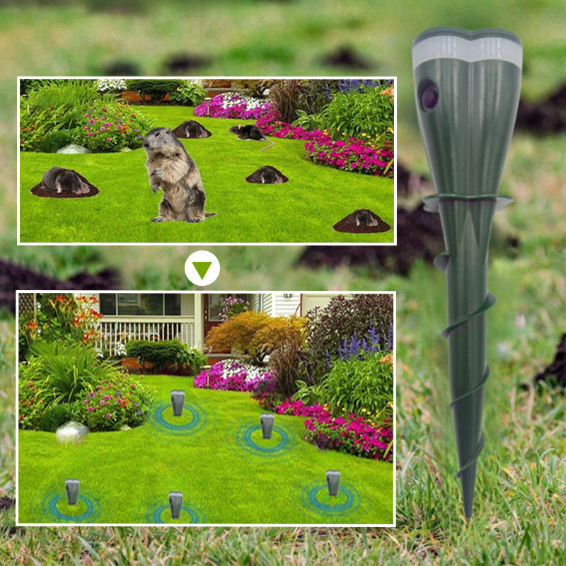 🥳2026 HOT SALE🥳💞50K+ SOLD!🌱🚫 50% OFF! Waterproof Solar Mole Deterrent – No toxic baits, just safe vibrations. Protects lawns & flowerbeds. A peaceful garden starts here. 🏡✨