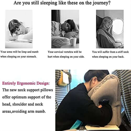 🥳2026 HOT SALE🥳💞50K+ SOLD! 🧳💤 50% OFF! Inflatable Travel Pillow – 360° neck support, soft PVC flocking, easy inflate/deflate. Sleep comfortably on planes, trains & office naps! ✈️✅