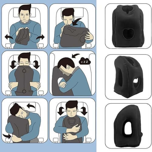 🥳2026 HOT SALE🥳💞50K+ SOLD! 🧳💤 50% OFF! Inflatable Travel Pillow – 360° neck support, soft PVC flocking, easy inflate/deflate. Sleep comfortably on planes, trains & office naps! ✈️✅