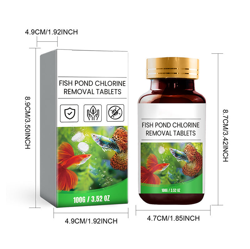 🥳2026 HOT SALE🥳💞50K+ SOLD!🐟🎉 Buy 2 Get 1 Free! Chlorine Removal Tablets – Instantly neutralizes chlorine, crystal clear water. Safe for fish & plants. A pond essential! 💧✨