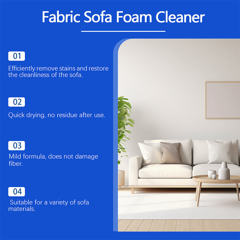 🥳2026 HOT SALE🥳💞50K+ SOLD! 🛋️✨ 50% OFF! Powerful Fabric Sofa Foam Cleaner – Lifts stains & embedded dirt without scrubbing. No residue, no rinsing – gentle yet powerful! 🧼💨