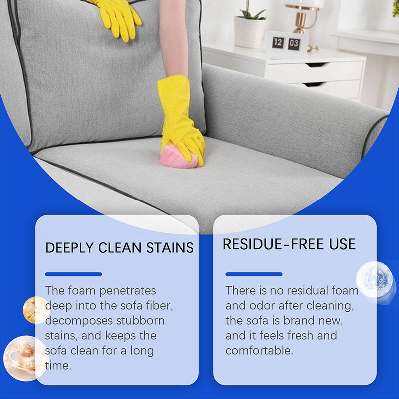 🥳2026 HOT SALE🥳💞50K+ SOLD! 🛋️✨ 50% OFF! Powerful Fabric Sofa Foam Cleaner – Lifts stains & embedded dirt without scrubbing. No residue, no rinsing – gentle yet powerful! 🧼💨
