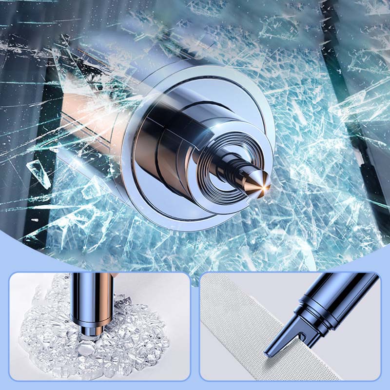 🥳2026 HOT SALE🥳💞50K+ SOLD! 🚙🛡️ 50% OFF! Emergency Car Window Breaker & Seatbelt Cutter – 2-in-1 escape tool. Tungsten steel head shatters glass, hidden cutter slices belts. Compact keychain size for every car! 🔨✅