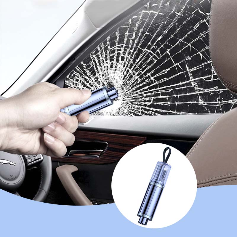 🥳2026 HOT SALE🥳💞50K+ SOLD! 🚙🛡️ 50% OFF! Emergency Car Window Breaker & Seatbelt Cutter – 2-in-1 escape tool. Tungsten steel head shatters glass, hidden cutter slices belts. Compact keychain size for every car! 🔨✅