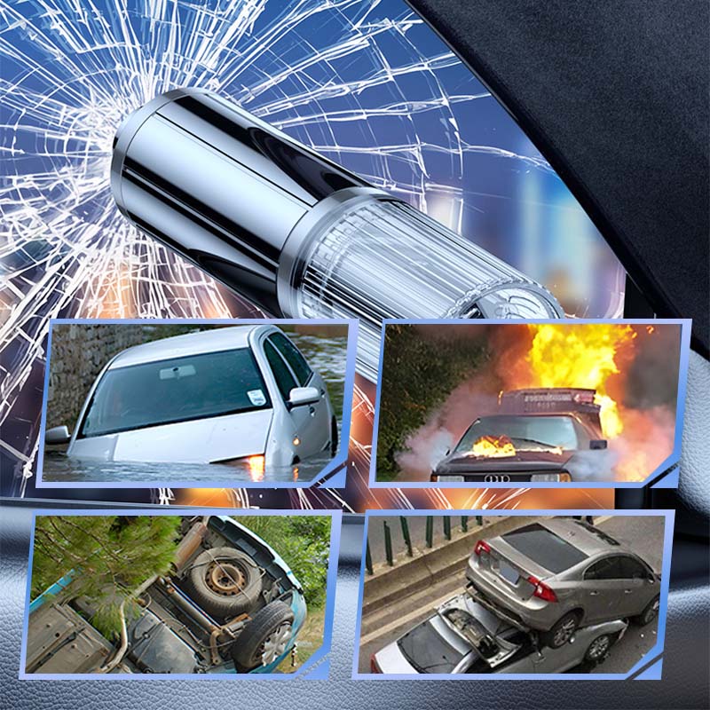 🥳2026 HOT SALE🥳💞50K+ SOLD! 🚙🛡️ 50% OFF! Emergency Car Window Breaker & Seatbelt Cutter – 2-in-1 escape tool. Tungsten steel head shatters glass, hidden cutter slices belts. Compact keychain size for every car! 🔨✅