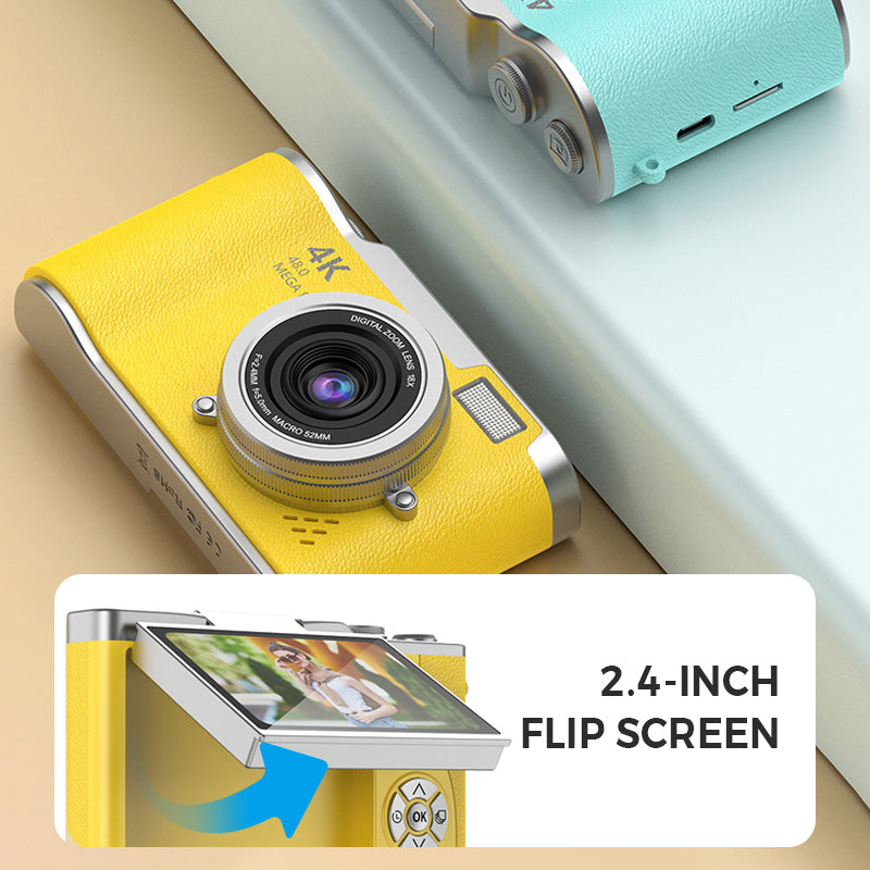 🥳2026 HOT SALE🥳💞50K+ SOLD!🎁💝 50% OFF! 4K Digital Camera with Flip Screen – Share clear photos with friends & family. Easy zoom, long battery life. A thoughtful gift for seniors. 🖼️🕊️