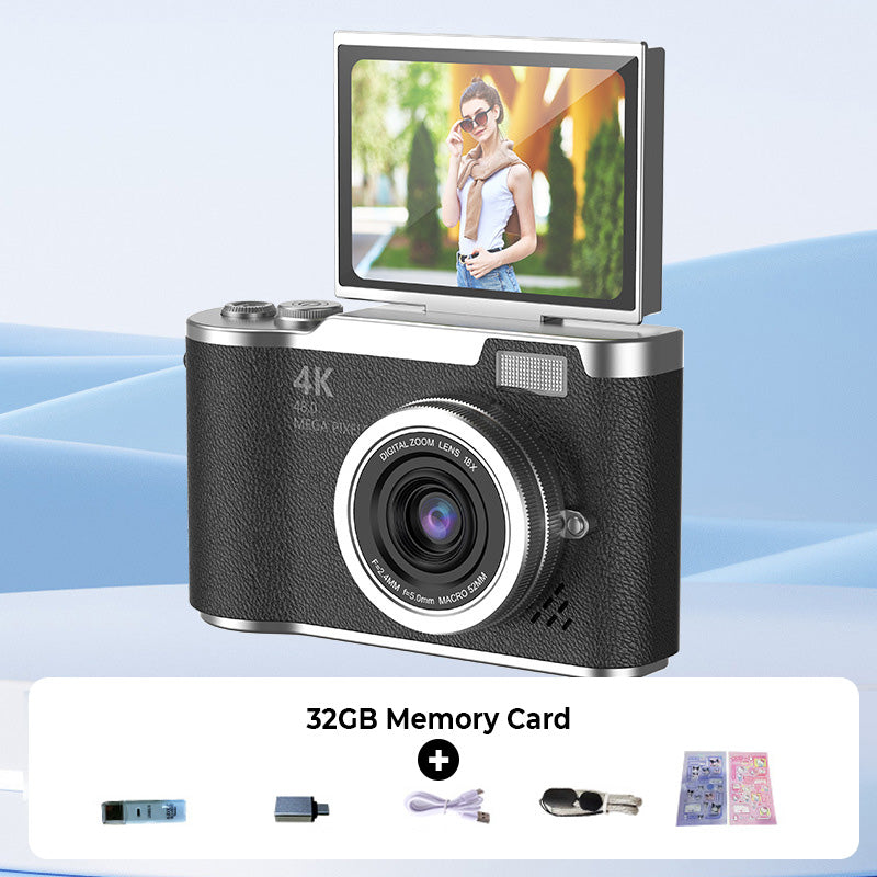 🥳2026 HOT SALE🥳💞50K+ SOLD!🎁💝 50% OFF! 4K Digital Camera with Flip Screen – Share clear photos with friends & family. Easy zoom, long battery life. A thoughtful gift for seniors. 🖼️🕊️
