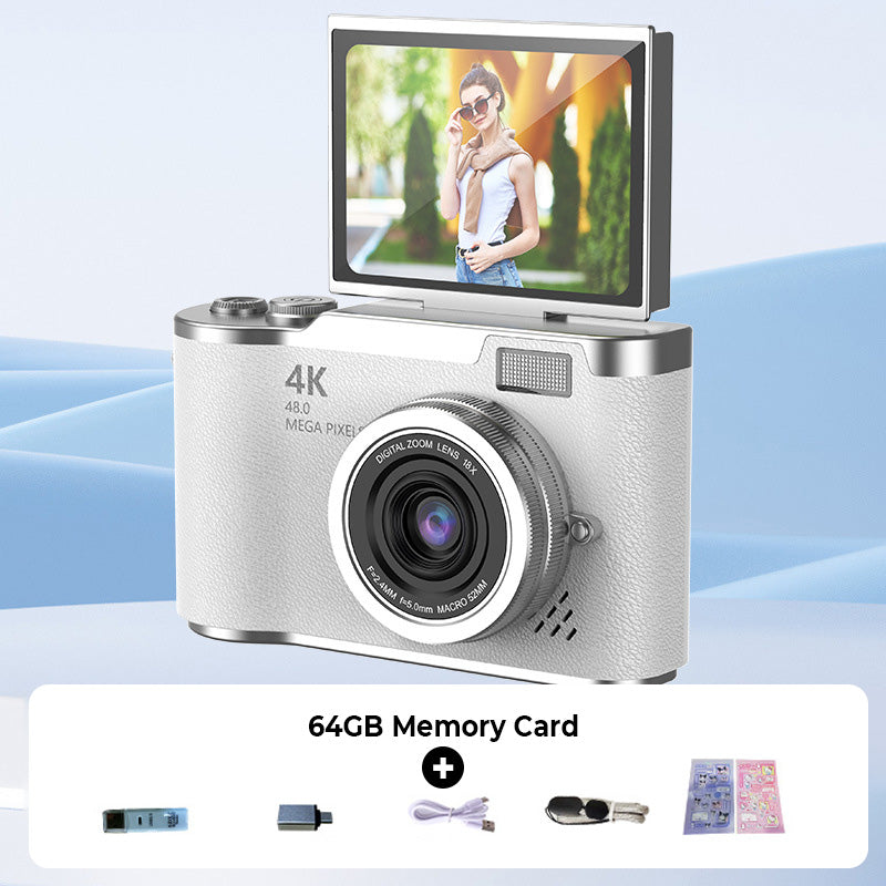 🥳2026 HOT SALE🥳💞50K+ SOLD!🎁💝 50% OFF! 4K Digital Camera with Flip Screen – Share clear photos with friends & family. Easy zoom, long battery life. A thoughtful gift for seniors. 🖼️🕊️