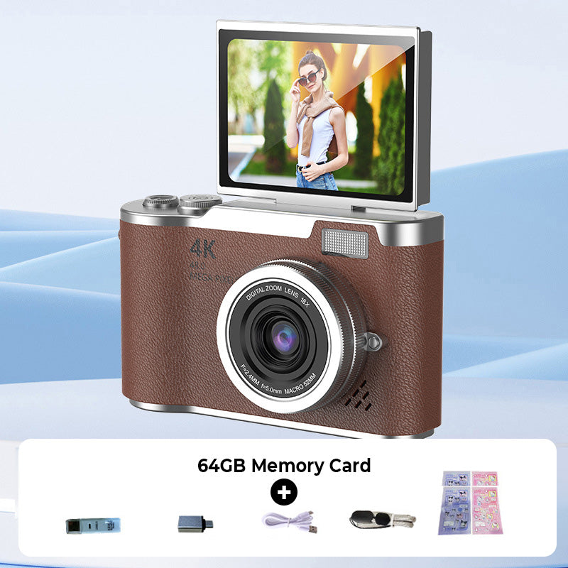 🥳2026 HOT SALE🥳💞50K+ SOLD!🎁💝 50% OFF! 4K Digital Camera with Flip Screen – Share clear photos with friends & family. Easy zoom, long battery life. A thoughtful gift for seniors. 🖼️🕊️