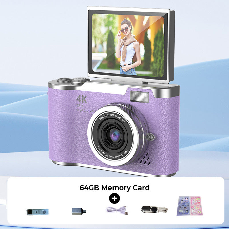 🥳2026 HOT SALE🥳💞50K+ SOLD!🎁💝 50% OFF! 4K Digital Camera with Flip Screen – Share clear photos with friends & family. Easy zoom, long battery life. A thoughtful gift for seniors. 🖼️🕊️