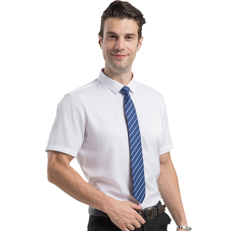 🥳2026 HOT SALE🥳💞50K+ SOLD!👴🕊️ 50% OFF! Men's Short Sleeve Dress Shirt – Dressed up, not stressed. Soft stretch, no iron needed. Looks great with chinos or dress pants. Perfect for birthdays, anniversaries or Sunday best. ✨👔