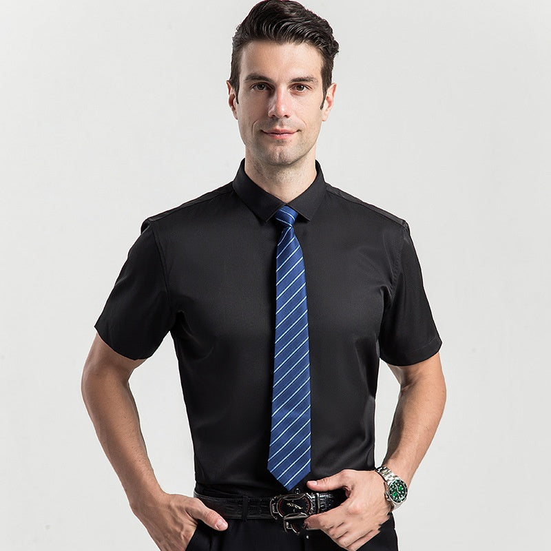 🥳2026 HOT SALE🥳💞50K+ SOLD!👴🕊️ 50% OFF! Men's Short Sleeve Dress Shirt – Dressed up, not stressed. Soft stretch, no iron needed. Looks great with chinos or dress pants. Perfect for birthdays, anniversaries or Sunday best. ✨👔