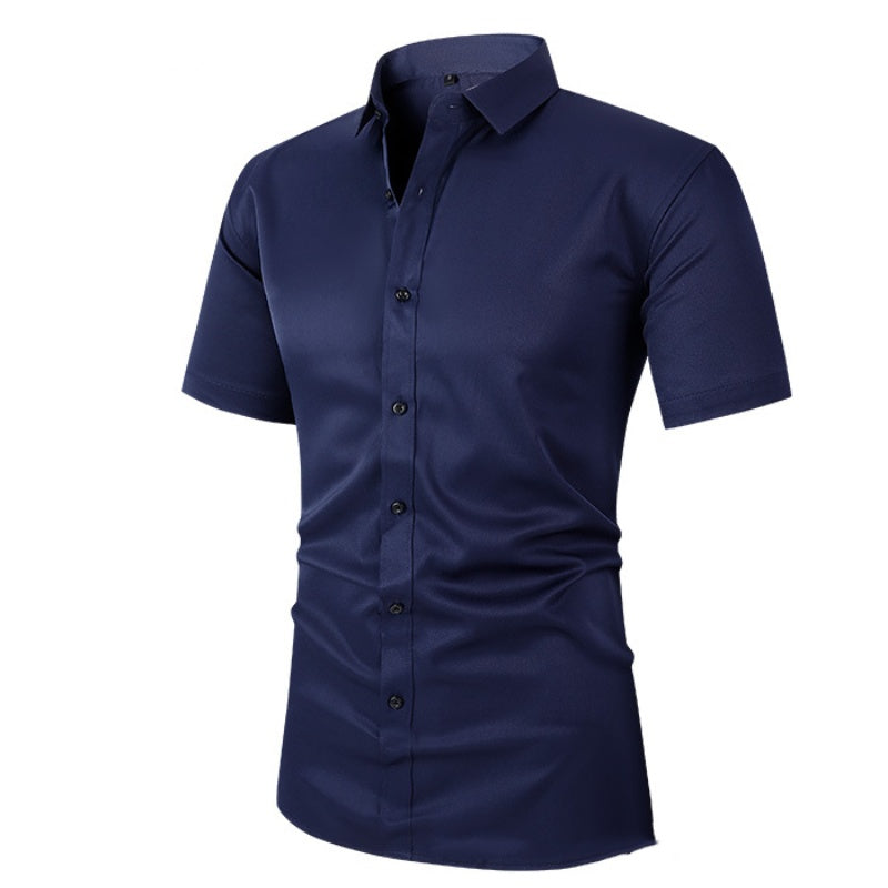 🥳2026 HOT SALE🥳💞50K+ SOLD!👴🕊️ 50% OFF! Men's Short Sleeve Dress Shirt – Dressed up, not stressed. Soft stretch, no iron needed. Looks great with chinos or dress pants. Perfect for birthdays, anniversaries or Sunday best. ✨👔