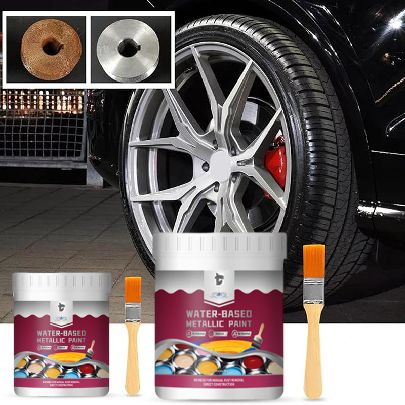 🥳2026 HOT SALE🥳💞50K+ SOLD!🚨✨ 50% OFF! Rust Converter Metallic Paint – One coat stops rust, no sanding, no fumes. Dries to a sleek metal finish. Perfect for garden tools & gates. 🔨🛡️