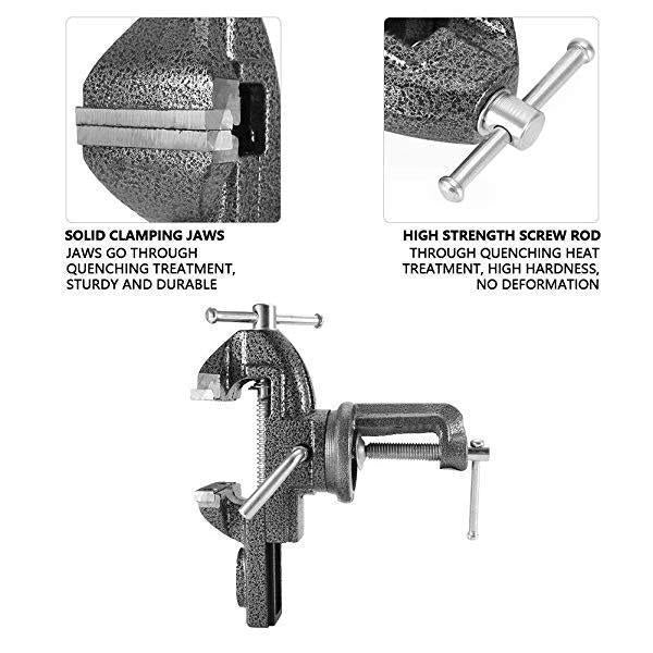 🥳2026 HOT SALE🥳💞50K+ SOLD! 🔧🛠️ 50% OFF! Heavy-Duty Mini Universal Bench Vice – Clamp-on design, 360° rotation & sturdy cast iron build. Perfect for workshops, garages & DIY – holds tight without slipping! 💪✨