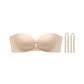 🥳2026 HOT SALE🥳💞50K+ SOLD!🩱🌸 50% OFF! Removable Straps Wire‑Free Gathering Bra – Strapless, halter, classic & criss‑cross in one. Front closure, breathable nylon – comfort meets versatility! 💃✨