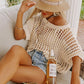 🥳2026 HOT SALE🥳💞50K+ SOLD!💥🌊💨 50% OFF! Short Sleeve Crochet Pullover – Casual hollow‑out knit, ideal beach cover‑up. Breezy & light, easy to layer. Sizes S‑XXL. Your summer essential. 👙✅