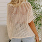 🥳2026 HOT SALE🥳💞50K+ SOLD!💥🌊💨 50% OFF! Short Sleeve Crochet Pullover – Casual hollow‑out knit, ideal beach cover‑up. Breezy & light, easy to layer. Sizes S‑XXL. Your summer essential. 👙✅
