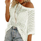 🥳2026 HOT SALE🥳💞50K+ SOLD!💥🌊💨 50% OFF! Short Sleeve Crochet Pullover – Casual hollow‑out knit, ideal beach cover‑up. Breezy & light, easy to layer. Sizes S‑XXL. Your summer essential. 👙✅